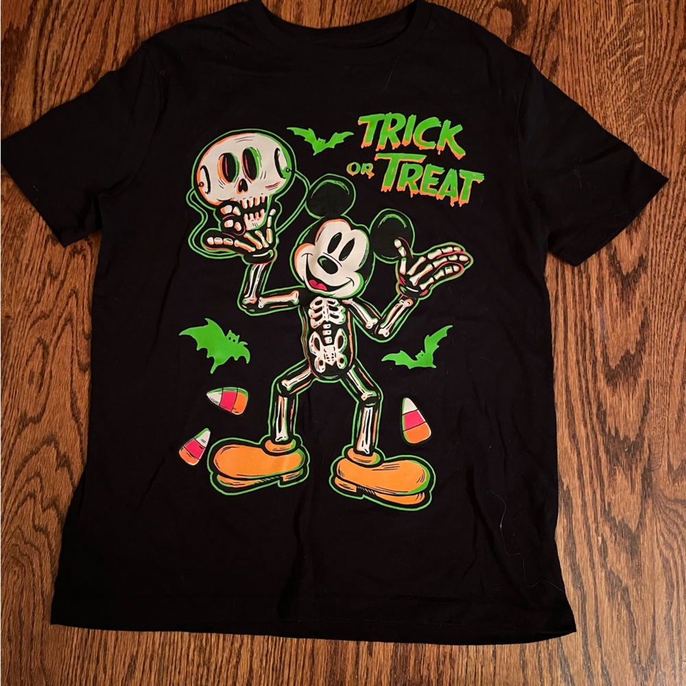 Disney Black Trick or Treat Skeleton T-Shirt
